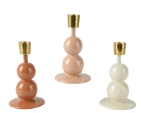 Kandelaar Metaal Bollen 15cm Assorti 1st