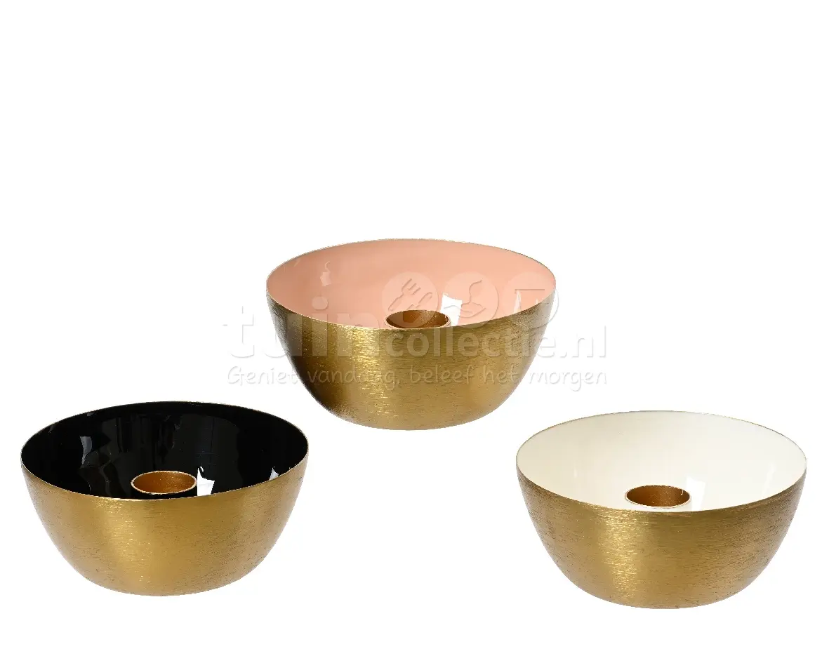 Kandelaar Metaal Goud Color Assorti 1st