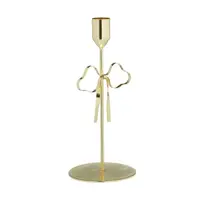 Kandelaar Metaal Strik Goud 20,6cm