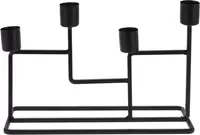 Kandelaar Metaal Zwart voor 4 Kaarsen