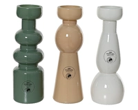 Kandelaar Organisch Glas 20cm Assorti 1st