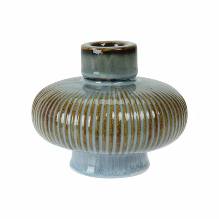Kandelaar Rond Keramiek Blauw 11cm