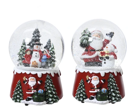 Kerst Muziekdoos Waterbal 14,5cm Assorti 1st