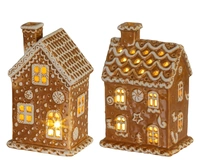 Kerst Peperkoekhuisje LED Bruin 15cm Assorti 1st