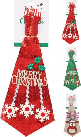 Kerst Stropdas 31cm Assorti 1st