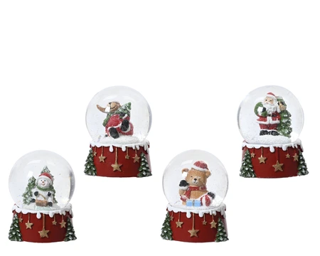 Kerst Waterbal 8,8cm Assorti 1st