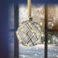 Kerstbal 30 LED Ø14cm Transparant WW