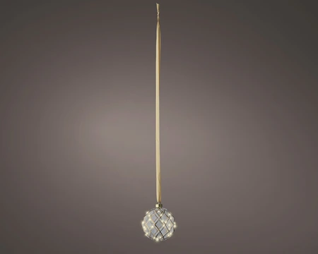 Kerstbal 30 LED Ø14cm Transparant WW