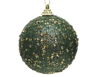 Kerstbal Foam Glitter Paillette Ø8cm Groen