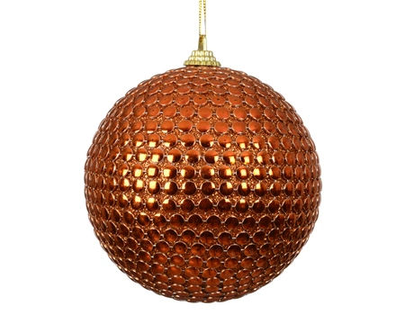 Kerstbal Foam Glitter Studs Brandy Ø10cm 1st