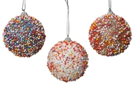 Kerstbal Foam Sprinkles Ø8cm Assorti 1st