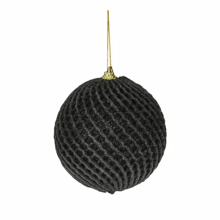 Kerstbal Foam Twist Ø10cm Zwart 1st