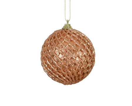 Kerstbal Foam Twist Ø8cm Brandy 1st