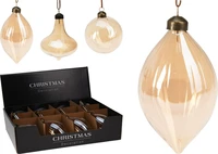 Kerstbal Glas Champagne Ø8cm Assorti 1st