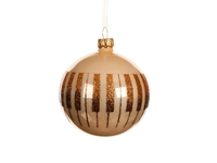 Kerstbal Glas Piano Parel Ø8cm 1st