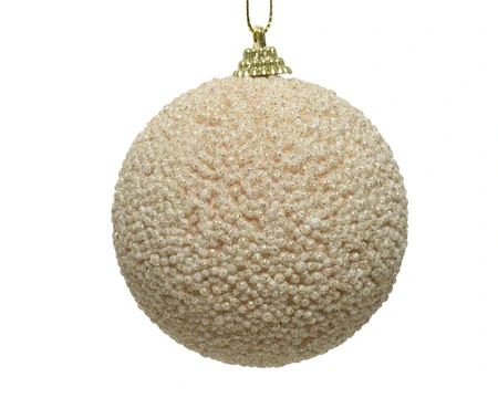 Kerstbal Glitter Beads Foam Parel Ø10cm