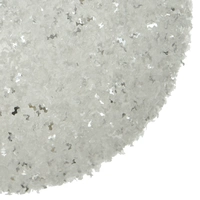 Kerstbal Ice Finish Glitter Plastic Wit Ø10cm