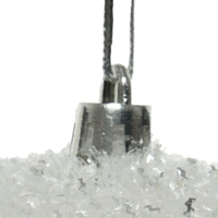 Kerstbal Ice Finish Glitter Plastic Wit Ø10cm