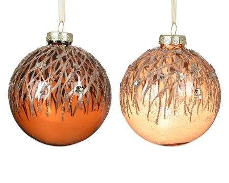 Kerstbal Glitter Sequin Ø8cm Assorti 1st