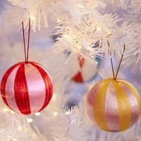 Kerstbal Happy Stripes Foam Ø6cm