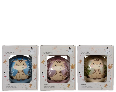 Kerstbal Mijn Eerste Kerst Giraffe Ø10cm Assorti 1st