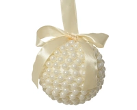 Kerstbal Parels Strik Ø8cm 1st