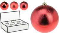 Kerstbal Plastic Ø18cm Rood Assorti 1st