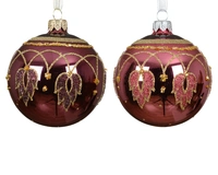 Kerstbal Slinger Glitter Glas Ø8cm Assorti 1st