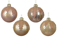 Kerstbal Takken Glas Ø8cm Assorti 1st