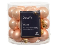 Kerstballen Glas Ø2,5cm Peach Pearl 24st