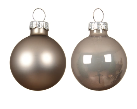 Kerstballen Glas Ø3,5cm Smokey Parel 16st