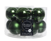 Kerstballen Glas Ø5cm Groen 12st