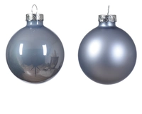 Kerstballen Glas Ø5cm Mist Blauw 12st