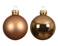 Kerstballen Glas Ø6cm Brandy 10st