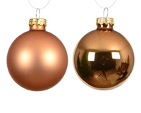 Kerstballen Glas Ø6cm Brandy 20st