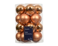 Kerstballen Glas Ø6cm Brandy 20st