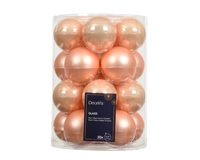 Kerstballen Glas Ø6cm Peach Pearl 20st