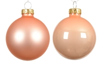 Kerstballen Glas Ø6cm Peach Pearl 20st
