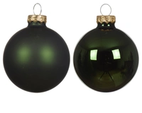 Kerstballen Glas Ø7cm Dennengroen 8st