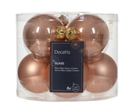 Kerstballen Glas Ø7cm Rosé 8st