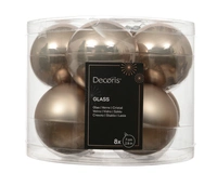 Kerstballen Glas Ø7cm Smokey Parel 8st