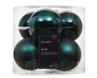 Kerstballen Glas Ø8cm Emerald Groen 6st