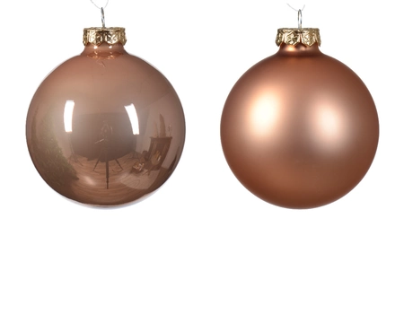 Kerstballen Glas Ø8cm Rosé 16st