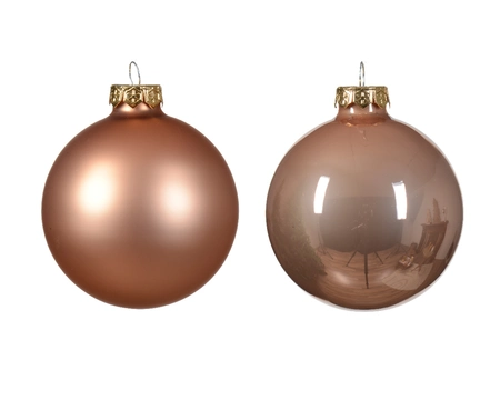 Kerstballen Glas Ø8cm Rosé 6st