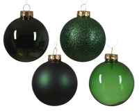 Kerstballen Glas Mix Groen 42st