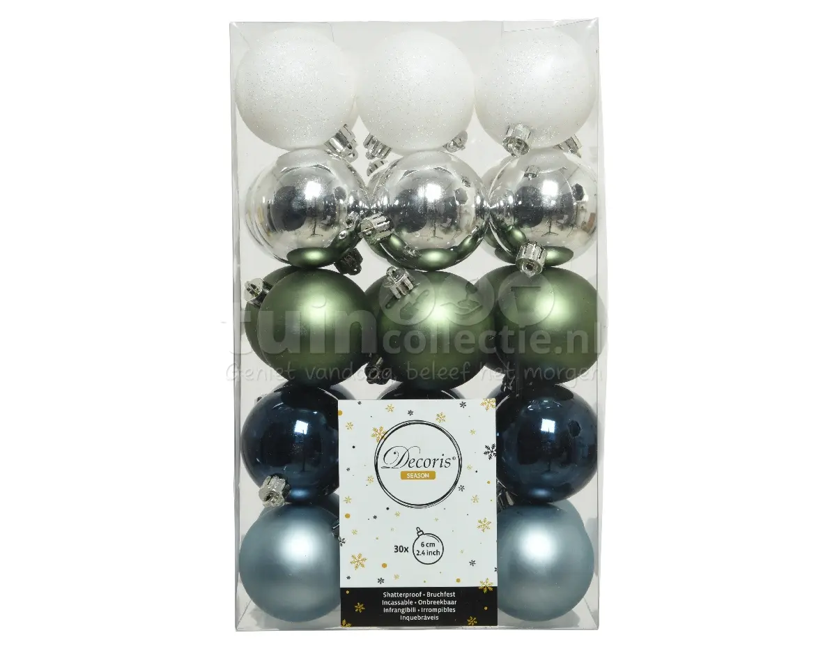 ZuidAmerika Middelen uitbreiden Kerstballen Set Frozen Lake | 30 stuks plastic Kerstballen -  Tuincollectie.nl