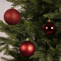Kerstballen Plastic Ø8cm Kerst Rood 34st
