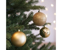 Kerstballen Plastic Ø8cm Licht Goud 34st
