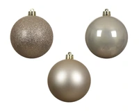 Kerstballen Plastic Ø8cm Parel 34st