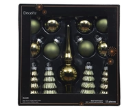 Kerstballen Set Glas Rosemarijn 13-delig